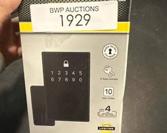 Defiant Square Matte Black Compact Touch Electronic Single Cylinder Deadbolt