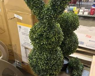 3 ft. Artificial Bunny Shaped Topiary Trees in Pot
