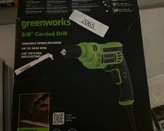 Greenworks 7Amp 3/8' Keyless Corded Drill