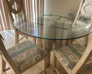 Southwest Dining Table, And Four Matching Chairs