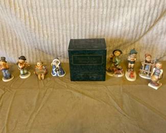 Nine Hummels And One Thomas Kinkade Night Light