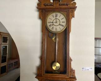 Waterbury Eaton Walnut Cased Wall Clock