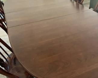 Large Dining Table With Leaf And Four Chairs