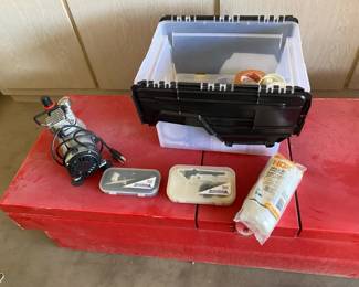 Mini Air Compressor, Air Brushes, And Supplies