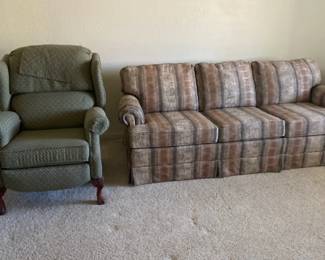 Two LazBoy Pieces Of Furniture A Chair Hide A Bed Couch