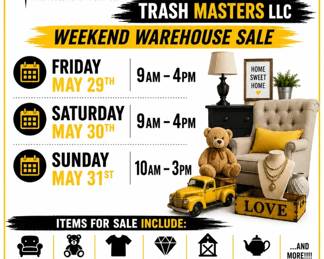 May 29May 31 Weekend Warehouse Saleresized