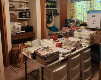 Craft Room  - 3 storage containers on wheels