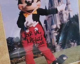 Mickey Mouse lithograph signed