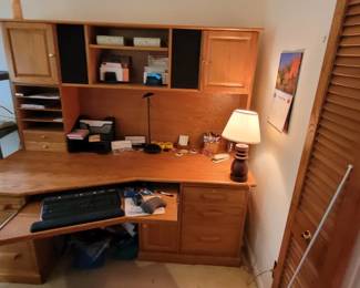 Oak computer desk