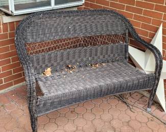 Wicker bench