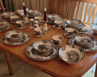 49 piece Friendly Village China set made in England
