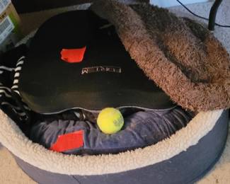 Dog bedding toys and sweaters