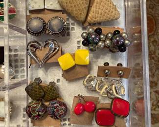 Vintage clip on earrings