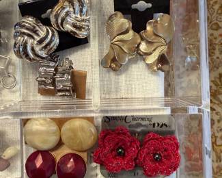 Vintage clip on earrings