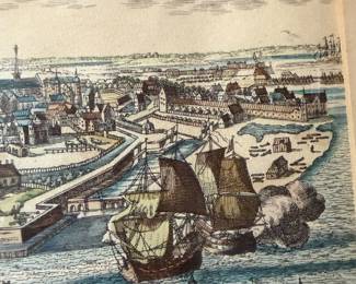 Harbor scene print