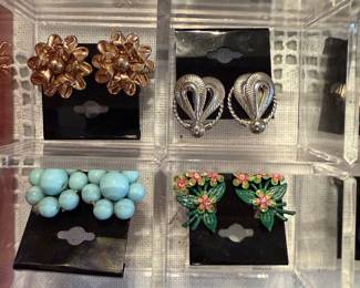 Vintage clip on earrings