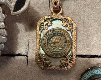 Antique University of Illinois   Pendant