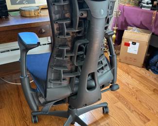 Herman Miller Embody desk chair. Arm cushions have damage! Can easily be replaced, rest of chair structure is excellent :) Great for petite sizes!