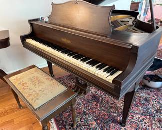 A beautiful Chickering baby grand piano