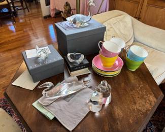 Collection of vintage Steuben crystal figurines, most with boxes and original receipts