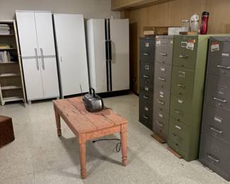 Fridge/Freezer for sale, free filing cabinets!