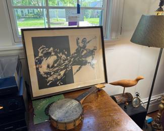 artwork on right is Jacob Landau "Man's End" with paperwork