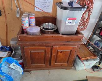 pine dry sink