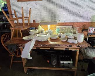 drawing board, windsor chairs