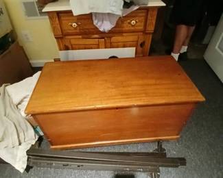 antique pine blanket chest