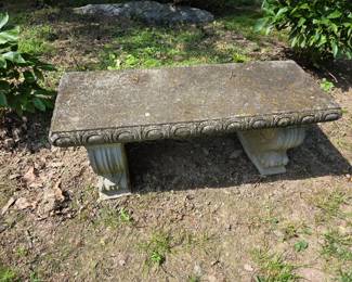 concrete antique bench