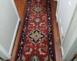 machine made oriental wool rug runner