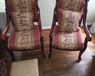 Pair Empire armchairs