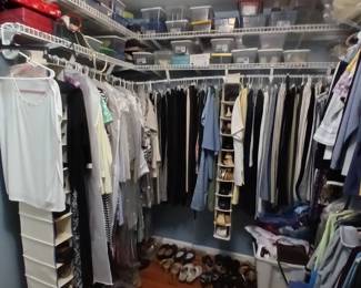 clothing, other side of closet, shoes, boots
