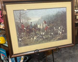 framed print of fox hunt
