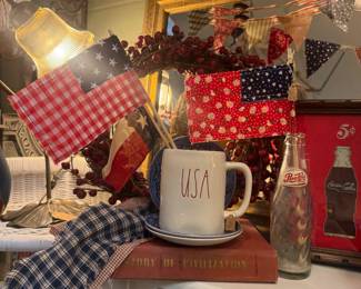 handcrafted flags, mugs, collectible bottles