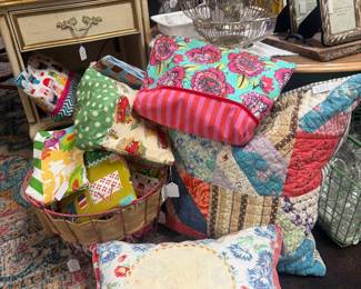 throw pillows, bags