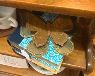 vintage copper and brass butterfly