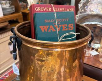 large copper handled pot