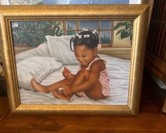 framed oil painting