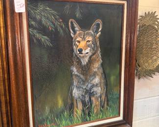 beautiful, detailed wolf oil painting