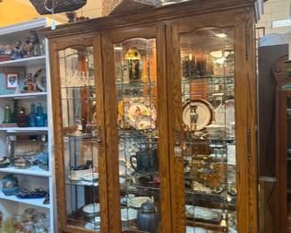 baskets, china cabinet
