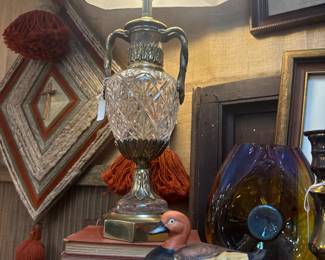 crystal lamp, boho wall hanging, art