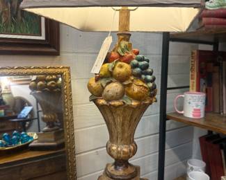 vintage fruit lamp