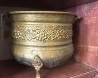 vintage brass planter