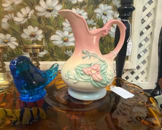 pottery, blue bird of happiness