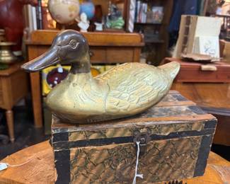 Vintage Brass Duck figurine 