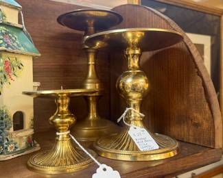 large brass candlesticks