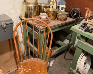 Oak Windsor Style Spindle Back Chair