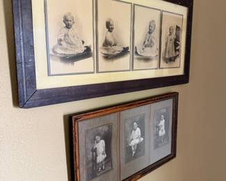 Vintage Framed Composite Photographs of Children