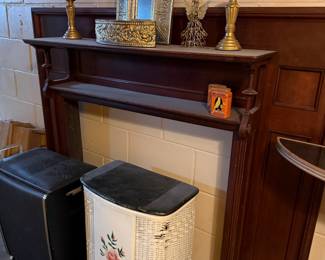 Victorian Eastlake Style Oak Fireplace Mantel